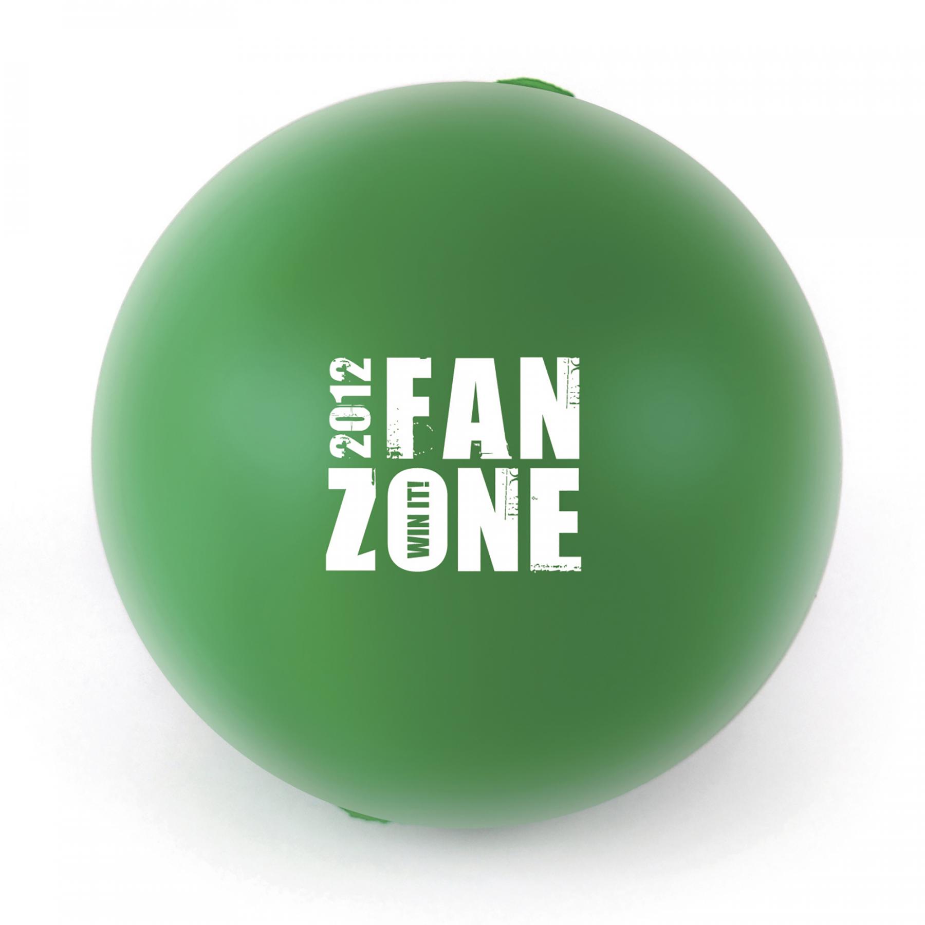 60mm diameter stress ball. Available in various colours
